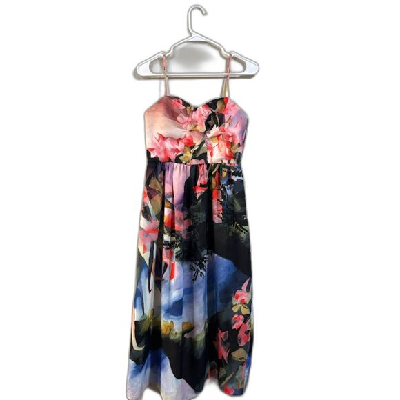 Anthropologie Dresses & Skirts - Anthropologie Corey Lynn Calter Dress Women's size 2 pink watercolor floral midi